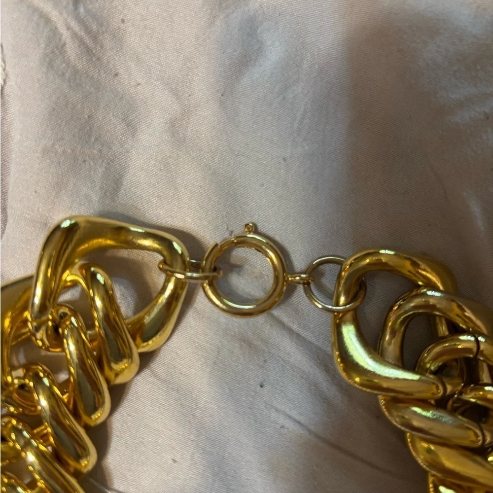 Gold Look Lightweight Chain Necklace